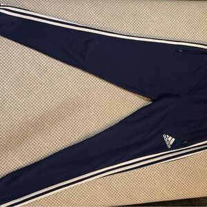 Adidas Dark Blue Joggers with White Stripes
